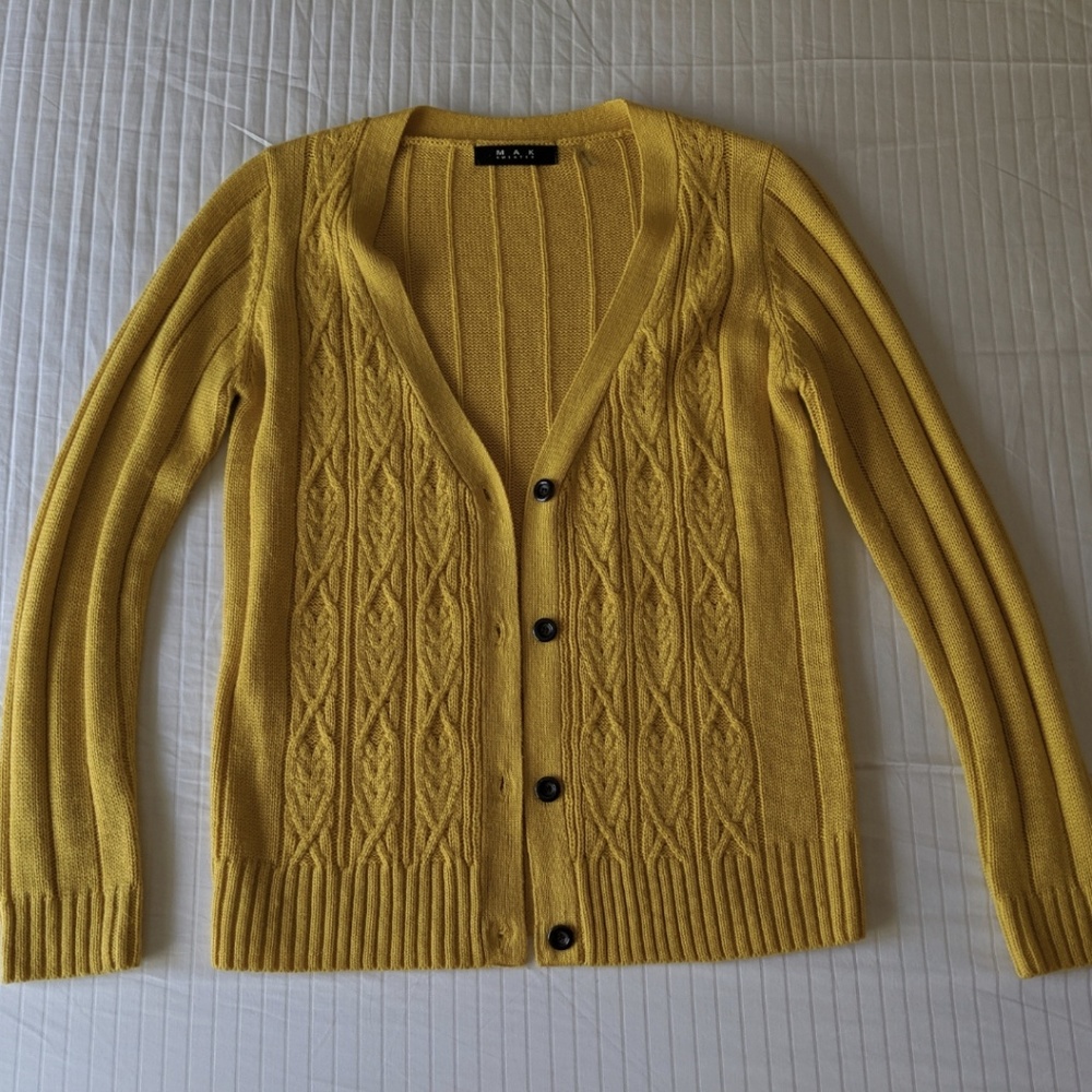 MAK Sweater | Yellow Cardigan